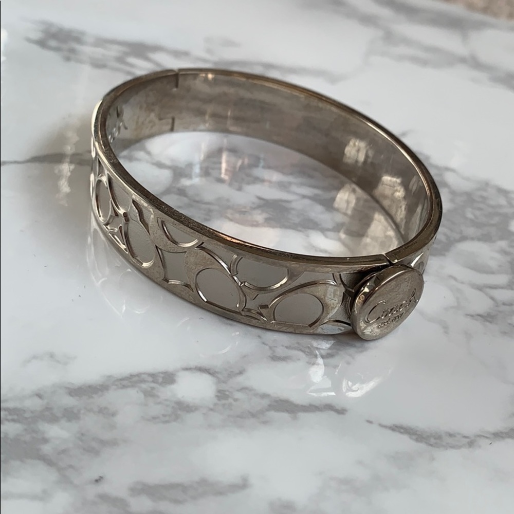 Coach signature print bracelet cuff